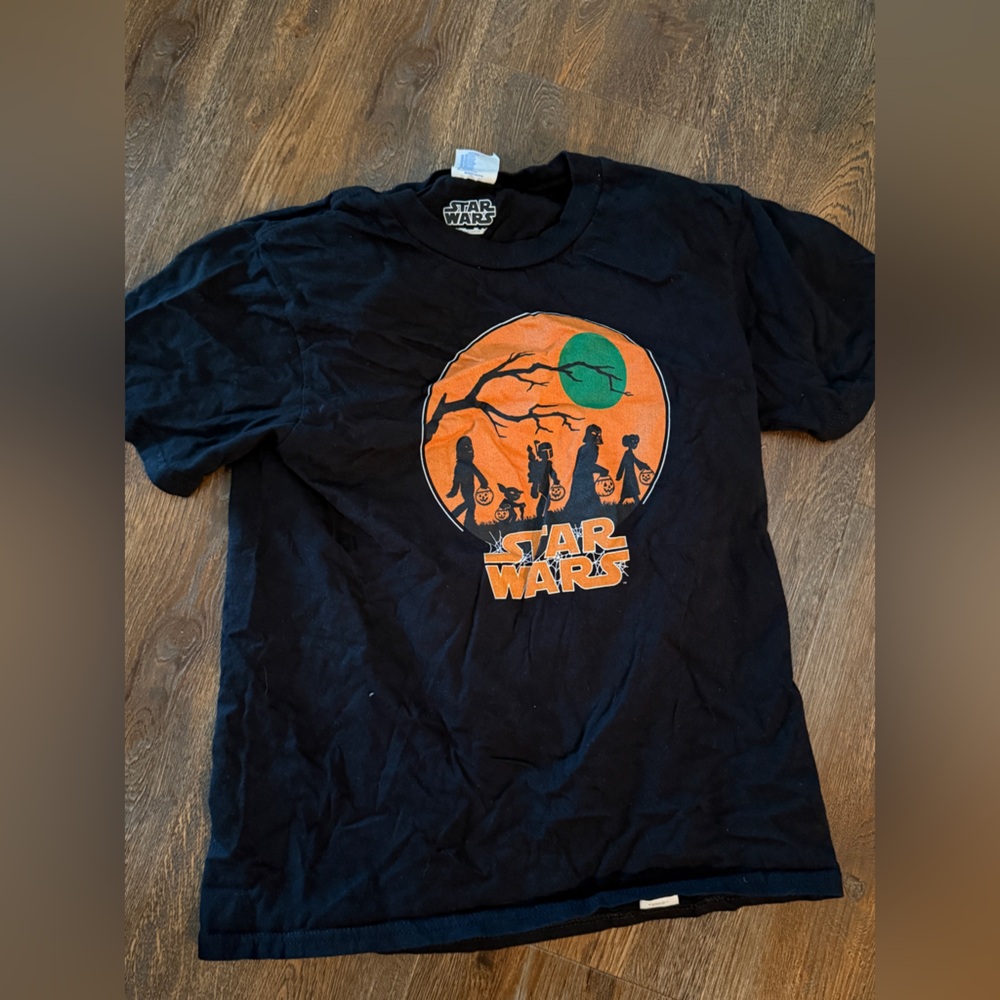 Star Wars Black Halloween Logo T-Shirt